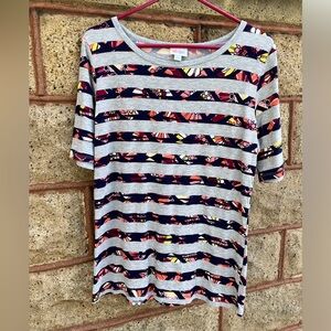 Lularoe striped shirt XL women